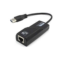创乘 USB3.0外置千兆网卡 USB转RJ45 (黑) 10M~1000M自适应  CD025