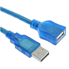 创乘 纯铜三层屏蔽USB2.0高速延长线 (蓝) AM-AF 10