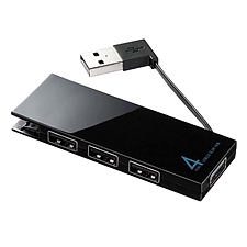 山业 4口USB2.0集线器 (黑)  USB-2H406BK