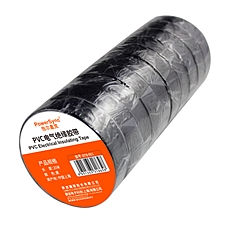 包尔星克 PVC电气绝缘胶带 汽修家装用电工胶布 (黑色) 0.15mm*18mm*20m 10卷装  BTB-002
