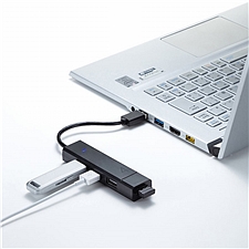 山业 USB集线器 拓展坞 转换器 (黑色) USB3.0*1 US