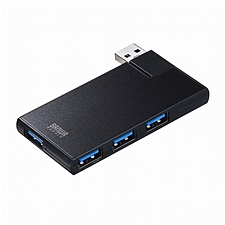 山业 USB集线器 拓展坞 转换器 (黑色) USB3.0*4 可旋口  USB-3HSC1BK