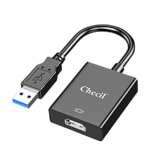 创乘 USB转HDMI转换器 (黑色) USB3.0公转HDMI母  C