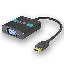 创乘 HDMI转VGA转换器(带音频/供电) (黑色) HDMI公转VGA母  CT062B
