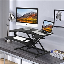 宜客乐思 ECOLUS电脑双台面升降台 无极升降800*550mm  LS05BK