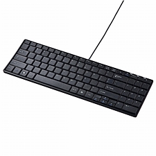 山业 全尺寸商务轻薄有线键盘 (黑色)  SKB-E2UN