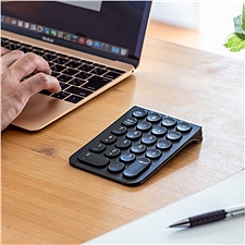 山业 超薄蓝牙数字键盘 (黑色) 小键盘 WIN/MAC适用