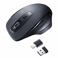 山业 轻音蓝光LED无线鼠标 (黑色) Type-C+USB无线