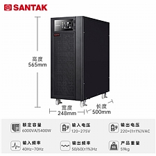 山特 SANTAK 在线式UPS不间断电源 5400W/6KVA  C6K