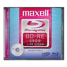麦克赛尔 BD-RE蓝光可擦写刻录盘 单片盒装  25G