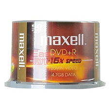 麦克赛尔 DVD+R黑盘刻录盘 4.7GB  DVD+R