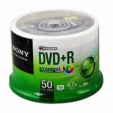 索尼 DVD+R光盘/刻录盘 50片/筒 可打印  16速4.7G