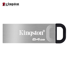 金士顿 USB 3.2 Gen 1 U盘 (银色) 64GB 金属外壳 读速200MB/s  DTKN/64GB