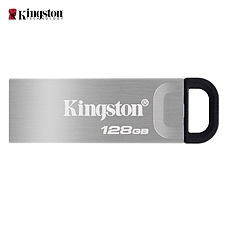 金士顿 USB 3.2 Gen 1 U盘 (银色) 128GB 金属外壳 读速200MB/s  DTKN/128GB