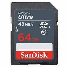闪迪 至尊高速SDXC UHS-I存储卡 (Class10)64GB  (读速48Mb/s)