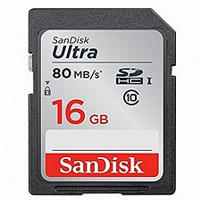 闪迪 至尊高速SDXC UHS-I存储卡 (Class10)16GB  (读速80Mb/s)