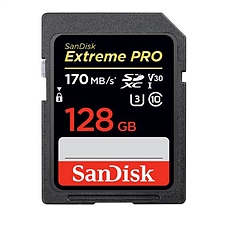 闪迪 SD存储卡至尊超极速版U3 C10 V30 4K (黑色) 128GB 读速200MB/s 写速90MB/s  SDXXY/128G