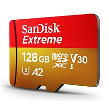 闪迪 TF存储卡至尊极速移动版U3 C10 A2 V30 4K (金色) 128GB 读速190MB/s 写速90MB/s  QXA1/128G