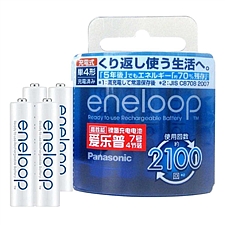 爱乐普 eneloop7号高性能充电电池 4粒装  BK-4MCCA/4W