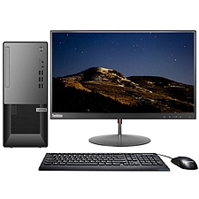 联想 扬天商用办公台式电脑 (黑色) I5-10400/4G/1T/集显/21.5寸显示器  T4900k