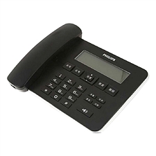飞利浦 来电显示电话机(大屏幕) (黑)  CORD218