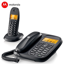 摩托罗拉 数字无绳子母电话机 (黑)  CL101C