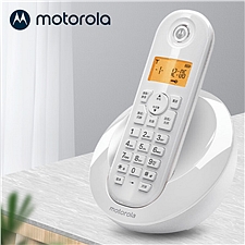 摩托罗拉 (Motorola)数字无绳电话机 单机 (白色)  
