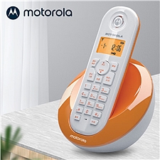 摩托罗拉 (Motorola)数字无绳电话机 单机 (橙色)  