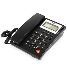 得力 来电显示商务电话机 (黑)  T177(786)