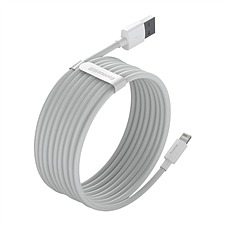 倍思 苹果数据线(2条装) (白色) 2.4A 1.5m  USB转Lightning