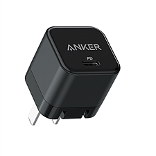 安克 Anker充电器PD20W快充头 可折叠 (黑) PowerIQ3.0 兼容苹果＆安卓  A2149