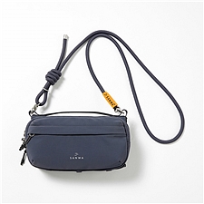 山业 数码收纳包 斜挎手机包 (深蓝色) 横款 尼龙面料M-size  BAG-OPC5NV
