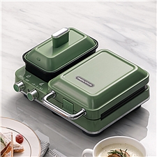 摩飞 多功能早餐机 面包煎烤机 电饼铛 (薄荷绿)  MR9086
