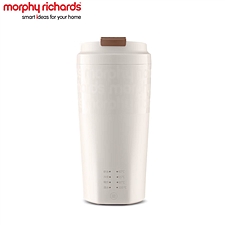 摩飞 (Morphyrichards)奶泡烧水杯 (椰奶白) 搅拌加热便携式烧水壶 300ml  MR6062