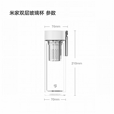 小米 米家玻璃杯 (珍珠白) 400mL