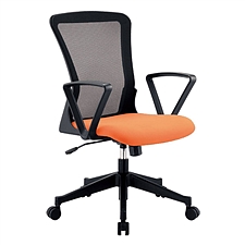 恩荣 职员网椅 (座垫橙/椅背黑)  JG800233G