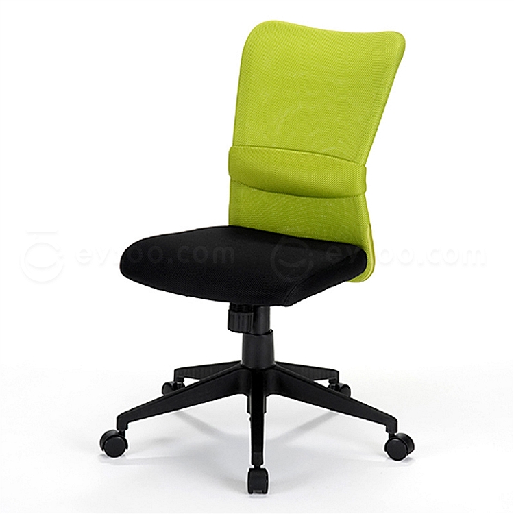 山业 SANWA简约型无扶手带腰靠职员椅 (绿)  150-SNC055G