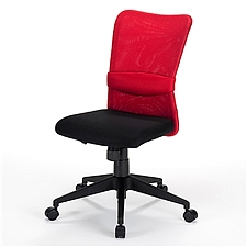 山业 SANWA简约型无扶手带腰靠职员椅 (红)  150-SNC055R