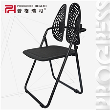 普格瑞斯 人体工学双背折叠椅 (黑色) PP+钢管  PH-55D