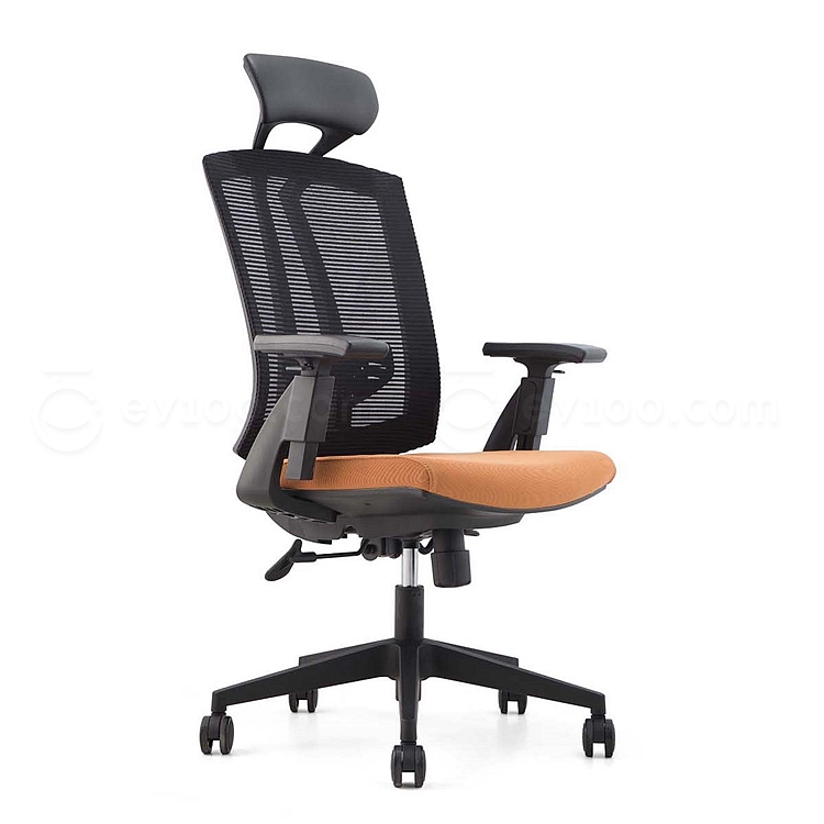 集大 办公椅 (黑背橙座) W630*D615*H1170-1270mm  CH-163A