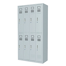 集大 八门更衣柜 (浅灰)  UGY-425