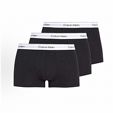 Calvin Klein 低腰平角内裤 男款3条装 (黑色) XL  LV00NB4389-UB1