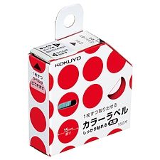 国誉 易抽取圆点标签 (红) 直径15mm 550枚/盒  TA-