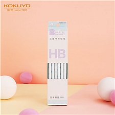 国誉 淡彩星球三角书写铅笔 (蓝色) HB 12支/盒  WS