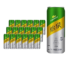 可口可乐 怡泉苏打水量贩装 330ml*24听  柠檬味