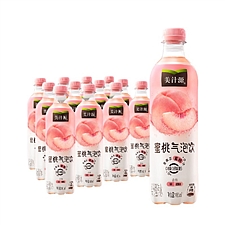 可口可乐 美汁源蜜桃气泡饮桃汁汽水量贩装 480ml*12瓶