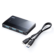 山业 4口高速USB3.0集线器 (黑色)  400-HUB025